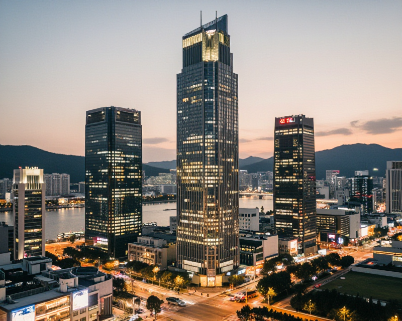 Seoul Financial District at Dusk