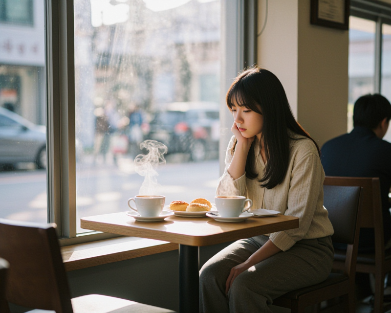 A peaceful morning breakfast scene
