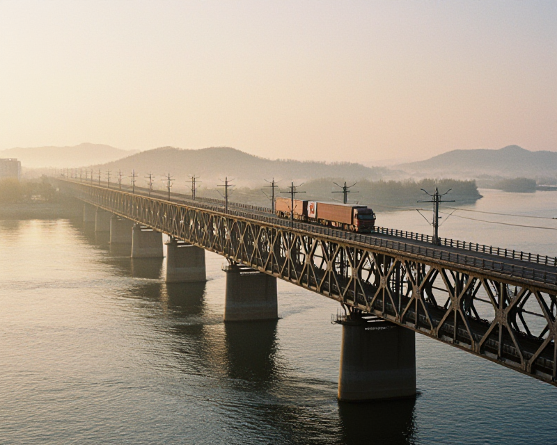 New Yalu River Bridge Atmosphere