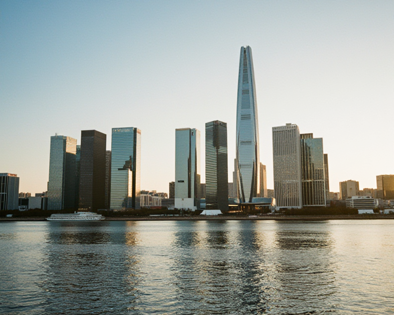 Seoul Financial District at Golden Hour