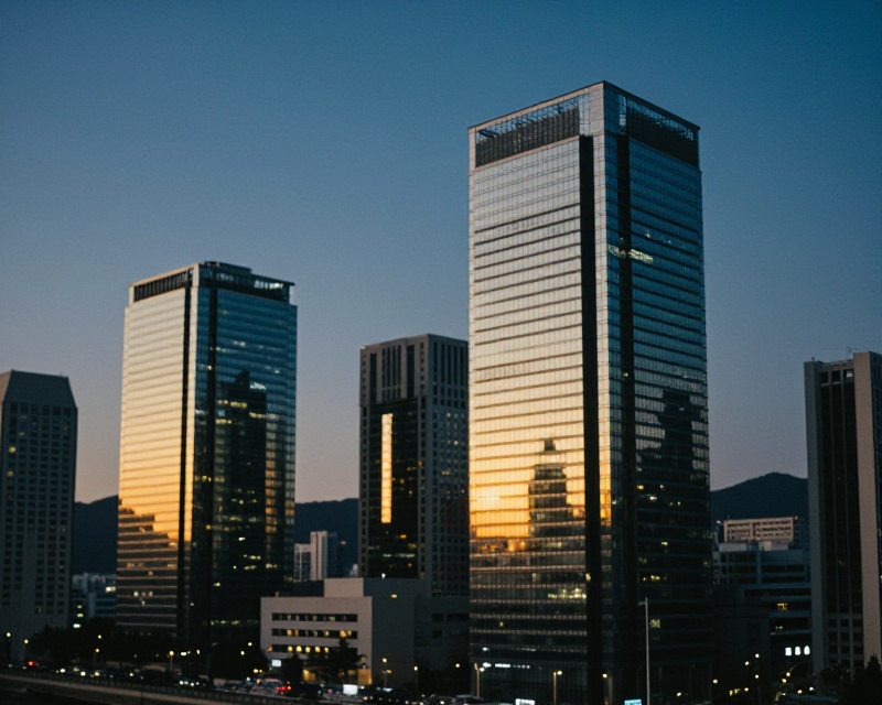 Seoul Financial District Twilight