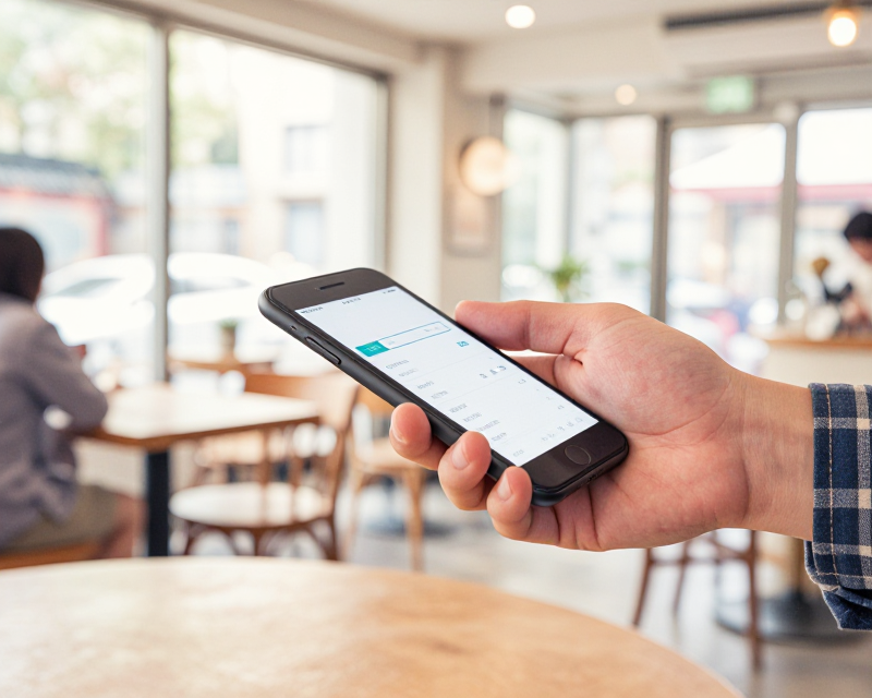 Digital Payment in Seoul Cafe